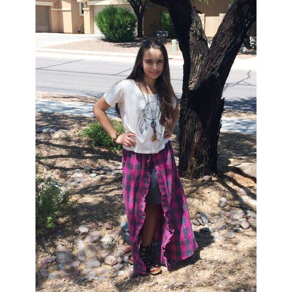 Jak & Peppar cream gray dream catcher crop top t-shirt short sleeve 10 12 14 16 - Picture 5 of 6